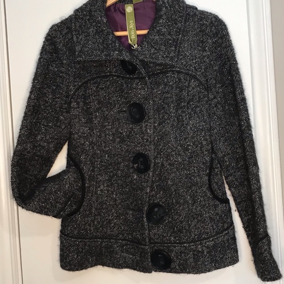 Soïa & Kyo size small, black speckled wool coat - Picture 1 of 9